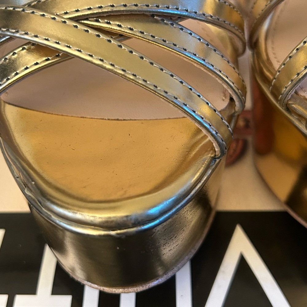 Rachel zoe metallic Gold Platform Heels - Picture 16 of 16